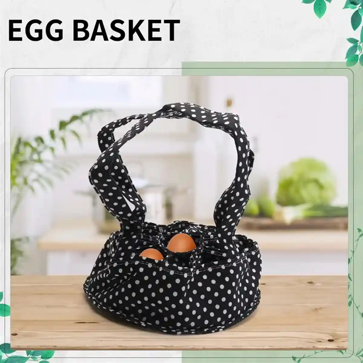 Egg Collecting Basket Durable Fabric Egg Gathering Carrier