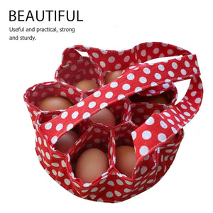 Egg Collecting Basket Durable Fabric Egg Gathering Carrier