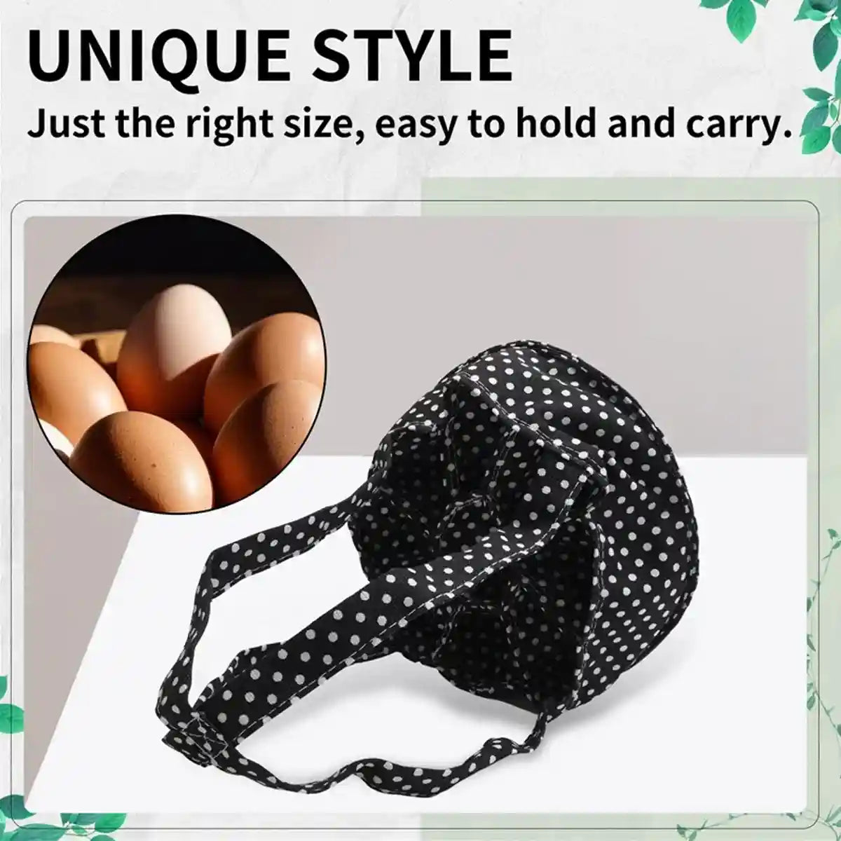 Egg Collecting Basket Durable Fabric Egg Gathering Carrier