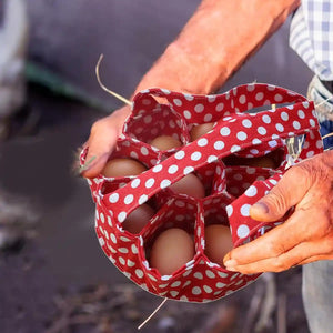Egg Collecting Basket Durable Fabric Egg Gathering Carrier