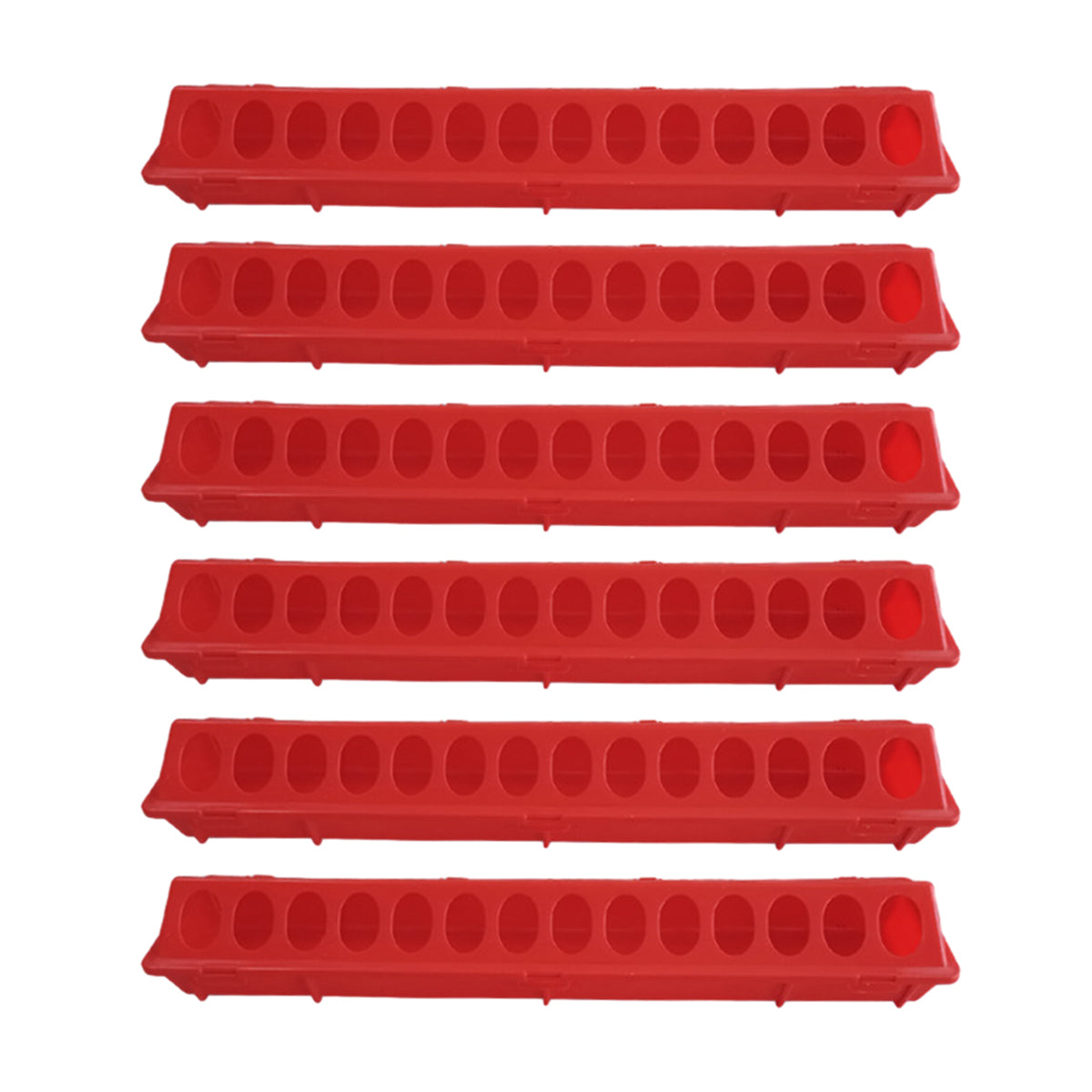 Chicken Feeder Trough Plastic Mesh Connectable Poultry Feed Trough for Coop Use