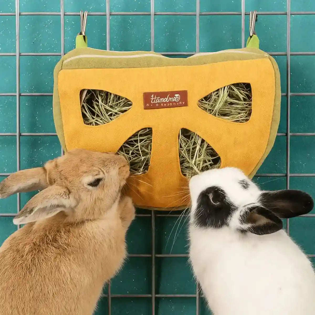Hanging Hay Bag – Durable Rabbit Hay Feeder with Hooks