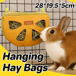 Hanging Hay Bag – Durable Rabbit Hay Feeder with Hooks