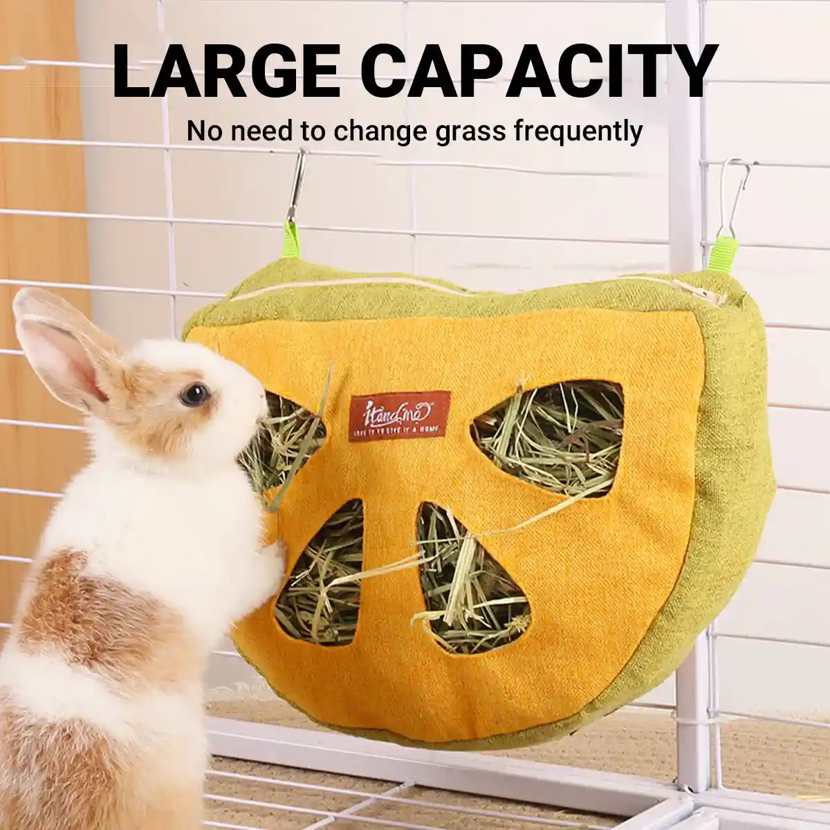 Hanging Hay Bag – Durable Rabbit Hay Feeder with Hooks