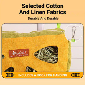 Hanging Hay Bag – Durable Rabbit Hay Feeder with Hooks
