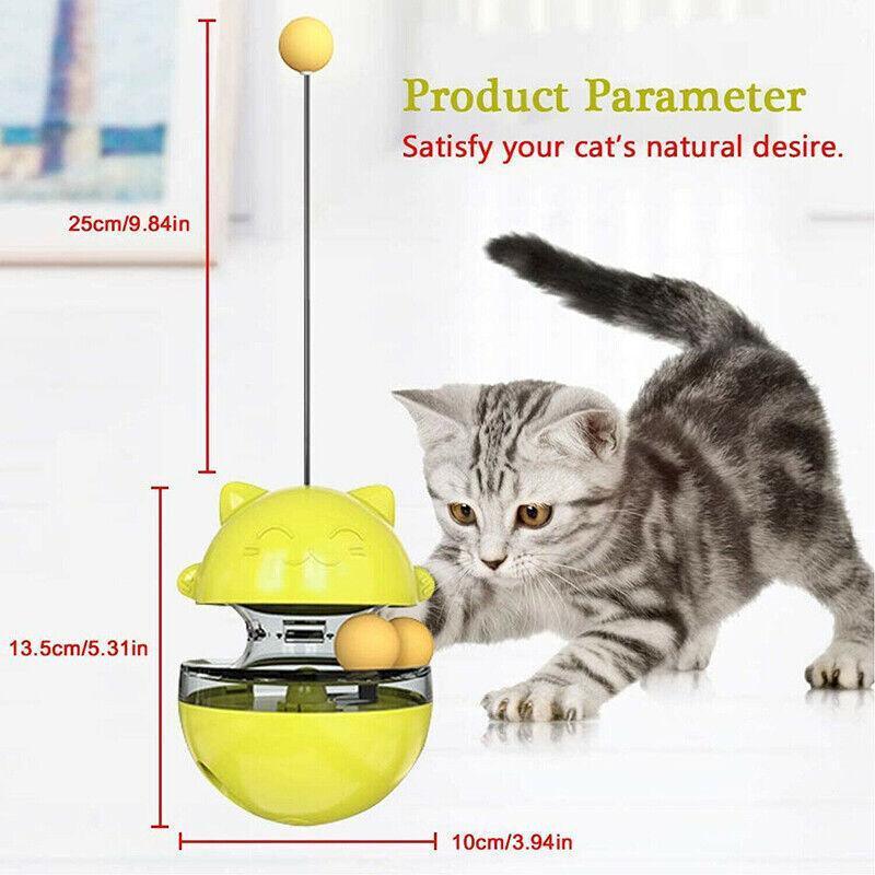 Interactive Cat Treat Ball for Self-Play and Slow Feeding