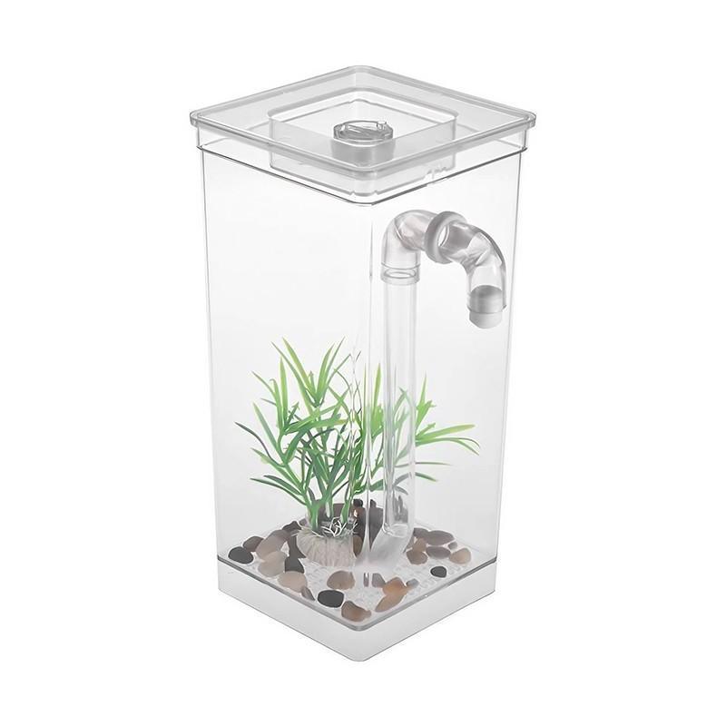 Stylish Self-Cleaning Mini Fish Tank with LED Light
