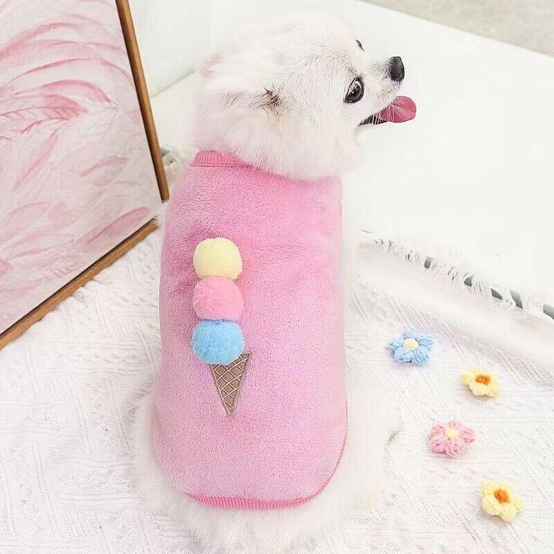 Velvet Dog Jumper Vest Soft Winter Outfit for Stylish Pets
