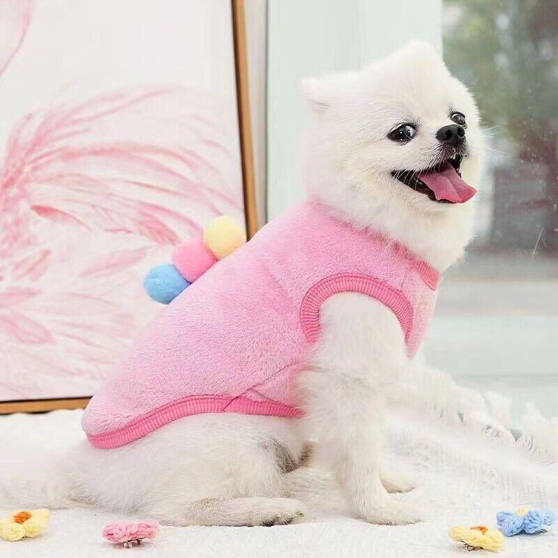 Velvet Dog Jumper Vest Soft Winter Outfit for Stylish Pets