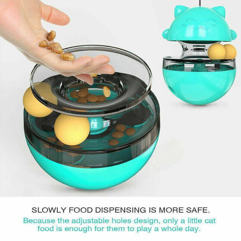 Interactive Cat Treat Ball for Self-Play and Slow Feeding