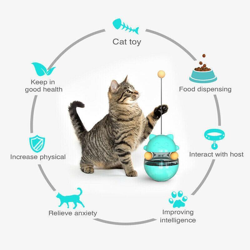 Interactive Cat Treat Ball for Self-Play and Slow Feeding