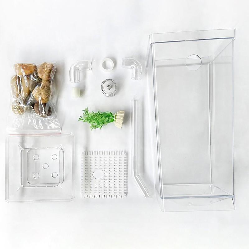 Stylish Self-Cleaning Mini Fish Tank with LED Light