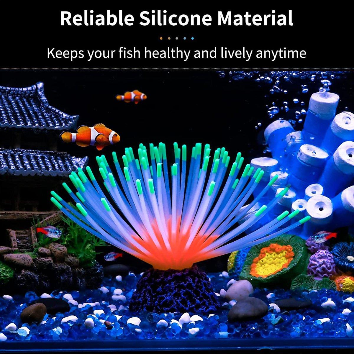 Aquarium Fish Tank Decor Simulation Coral Lotus Aquatic Plants Vibrant Ornament