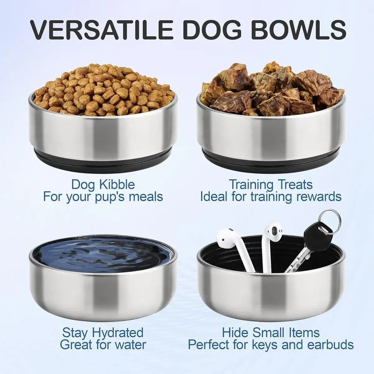 Stainless Steel Pet Thermos Portable Hydration & Food Bowl for Pets
