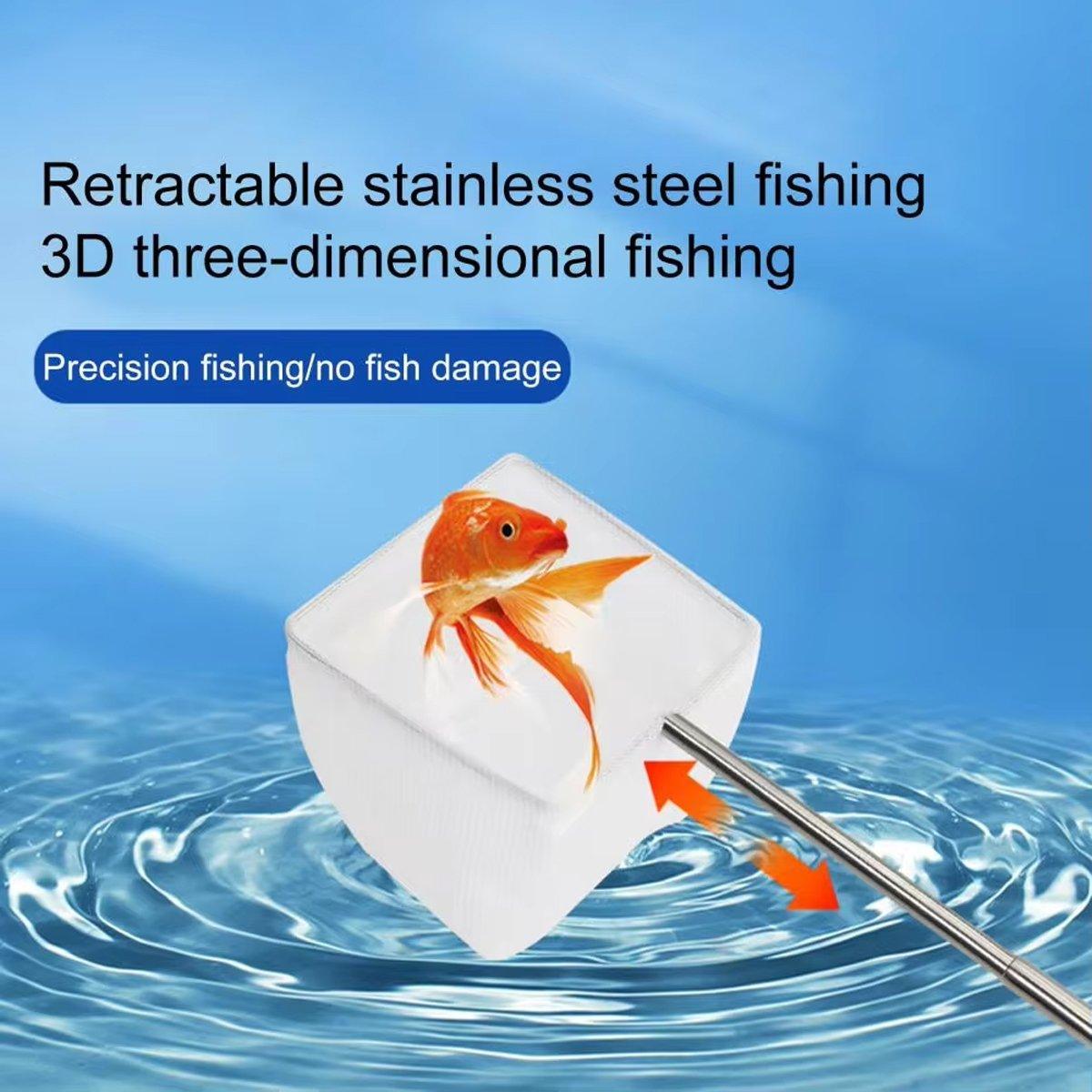 Stainless Steel Retractable Aquarium Fish Net - Telescopic Fish Scoop