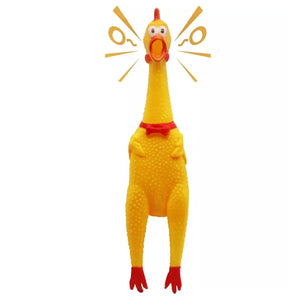 Squeaker Funny Screaming Shrilling Chicken Toy Squeeze PVC Pet Chew Dog