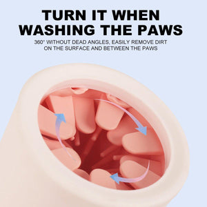 Pet Foot Washing Cup Cat Automatic Paw Washing Foot Cleaning Cup