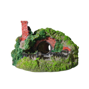 Grass House Aquarium Ornament Realistic Fish Tank Decoration for Fresh & Saltwater