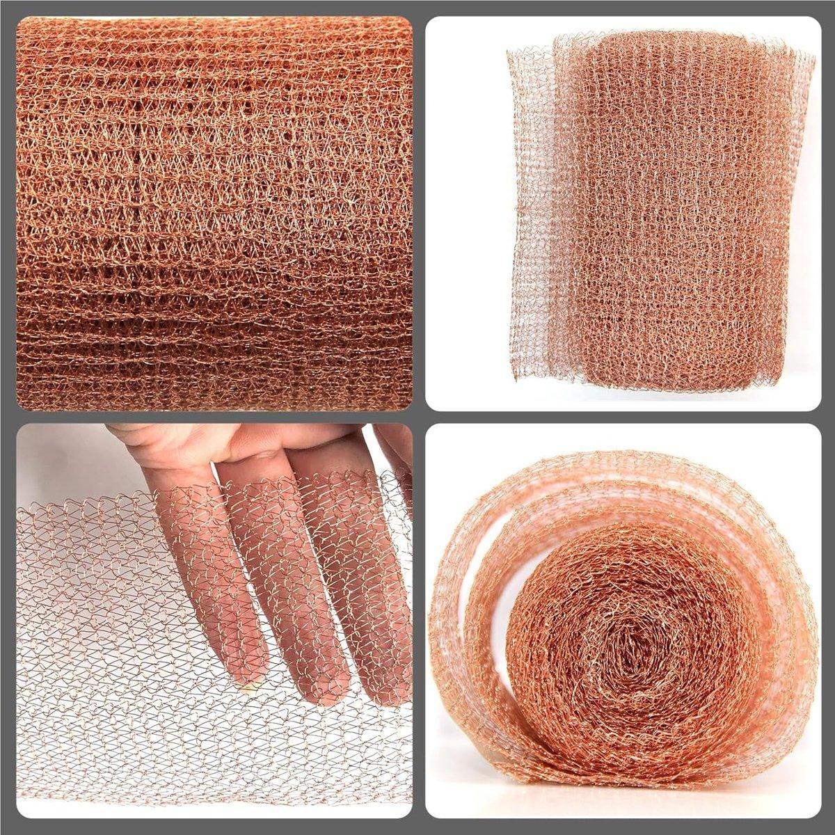 Woven Copper Mesh Roll 15cm x 6m for Gardening Pest Control