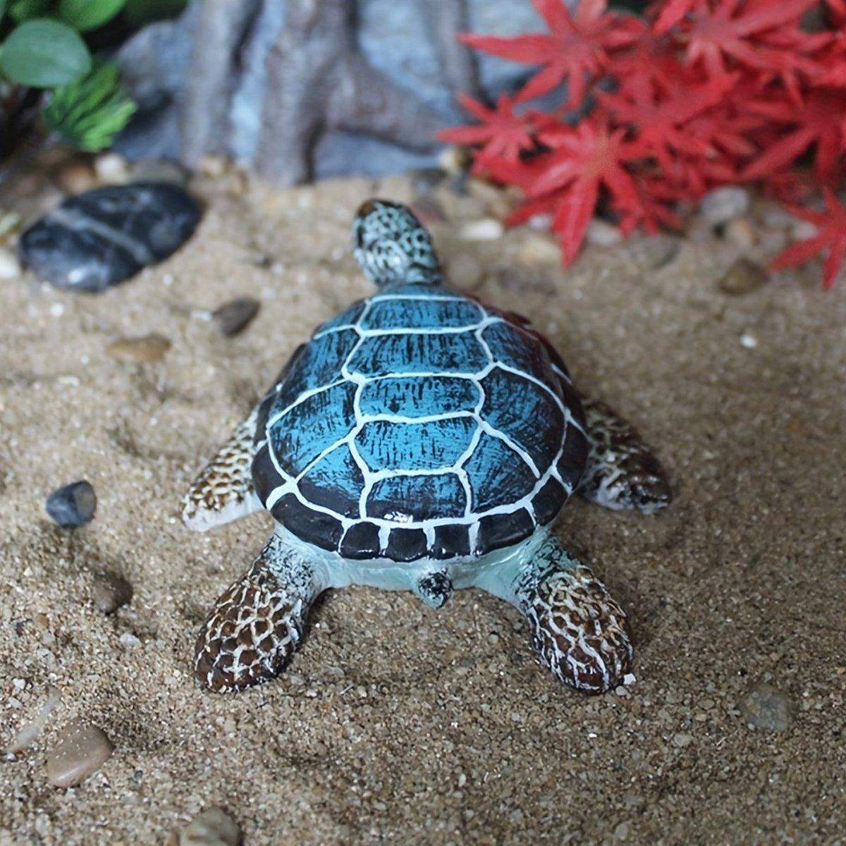 Resin Sea Turtle Aquarium Ornament Underwater Decor for Fish Tank
