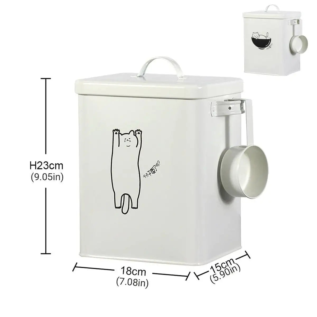Pet Food Storage Container with Measuring Scoop 6L