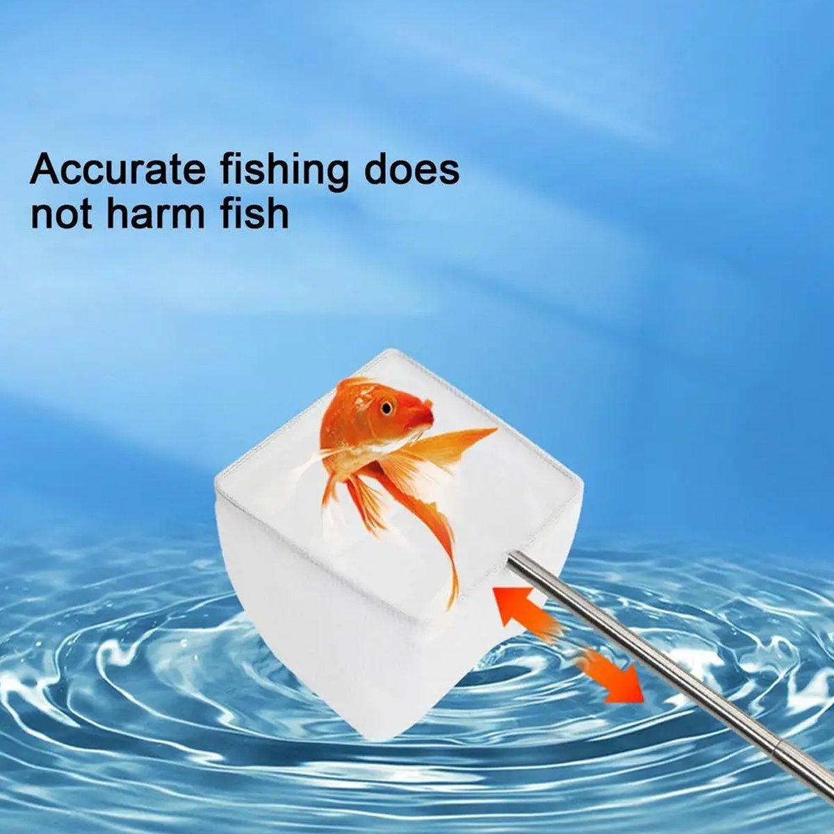 Stainless Steel Retractable Aquarium Fish Net - Telescopic Fish Scoop