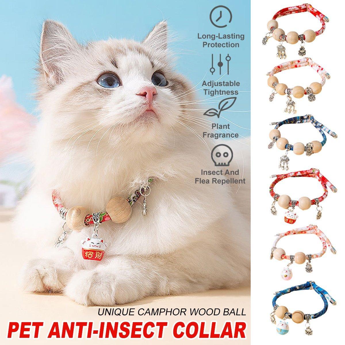 Pet Bell Necklace Designer Cat Flea Collar Dog Insect Repellent
