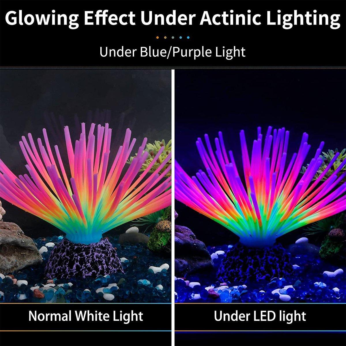 Aquarium Fish Tank Decor Simulation Coral Lotus Aquatic Plants Vibrant Ornament