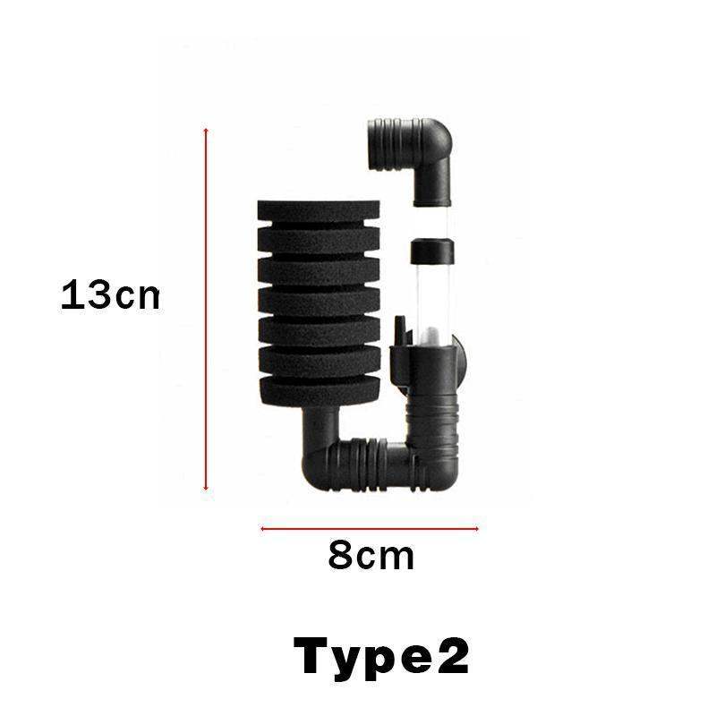 3-in-1 Sponge Filter Aquarium Cleaner Adjustable & Efficient Filtration