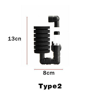 3-in-1 Sponge Filter Aquarium Cleaner Adjustable & Efficient Filtration
