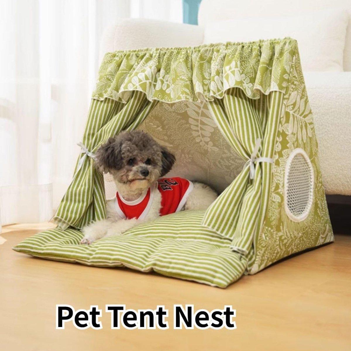 Cozy Semi-Closed Cat Tent Comfortable & Private Pet Bed for Cats and Dogs