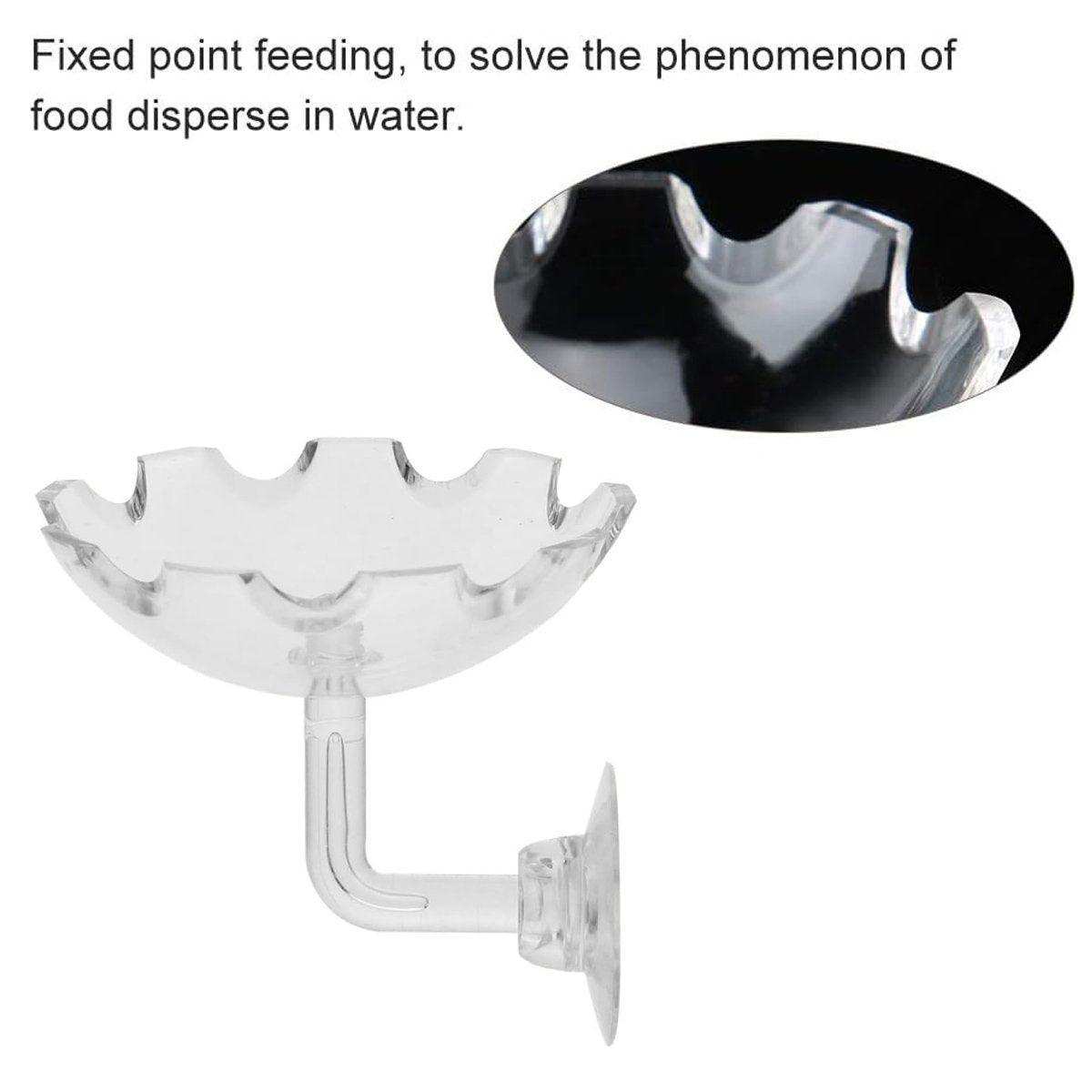 Aquarium Fish Tank Shrimp Food Feeder Clear Arylic Feeding Dish Fish Tank Feeder