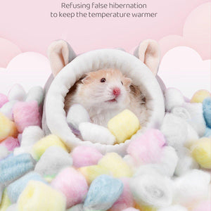 5pcs Hamster Rabbit Winter Cotton Balls Quilt Toys Nest Accessories Warm Bedding