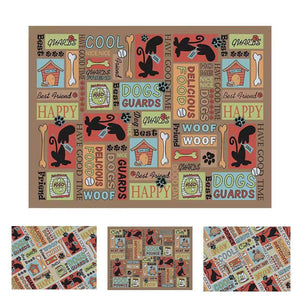 Pet Mat Waterproof Leather Fence Carpet Dog Cat Meal Mat Dog Cage Mat