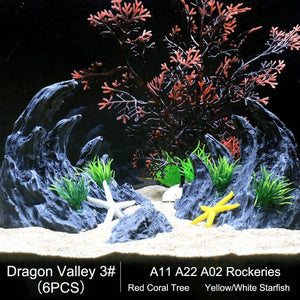 Dragon Stone Aquarium Rocks for Aquascape Resin Decorative Ornament