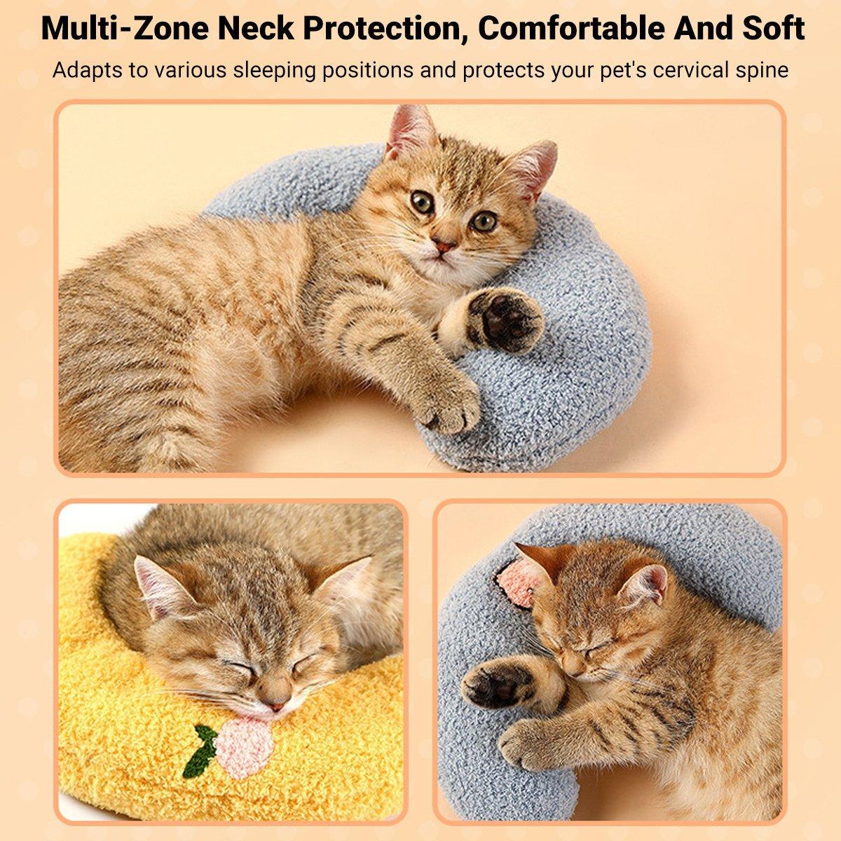 Pet Pillow Dog Cat Sleeping Moon Pillow Small Dog Plush Pillow