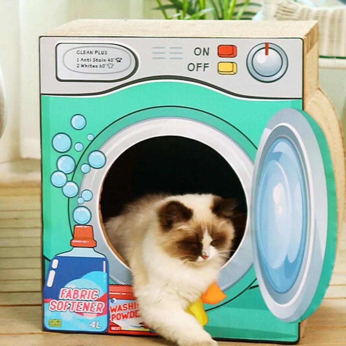 Two-Layer Cat House with Scratch Board Durable & Spacious Design