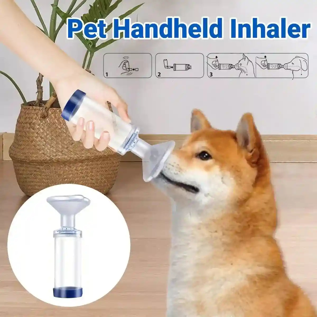 Dog Inhalation Pet Aerosol Chamber Inhaler Mask for Dogs & Cats - Stress-Free ...