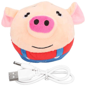 Interactive Jumping Pig Toy for Pets Dogs Cats Fun Animal Bouncing Play Toy