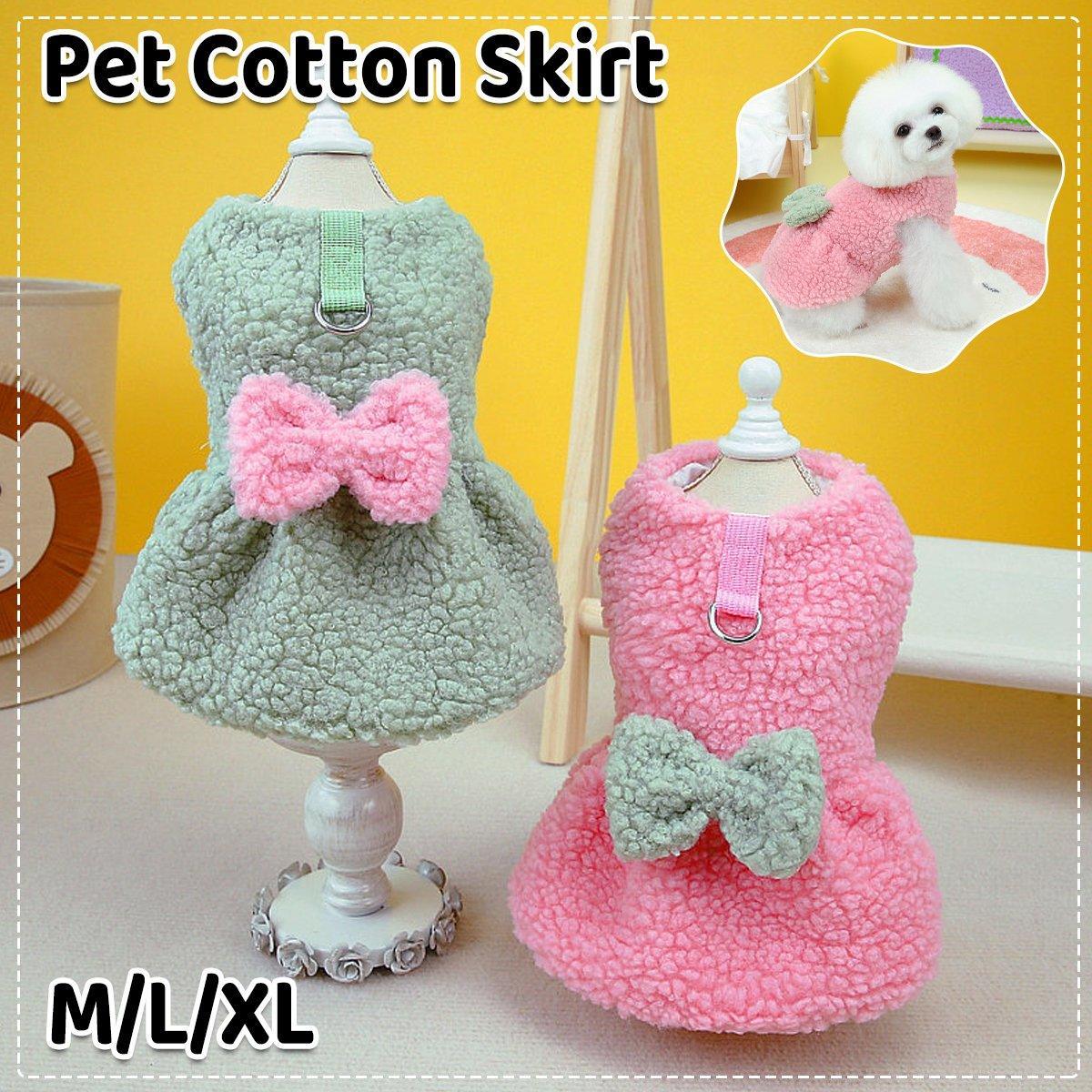 Pet Skirt Dog Cat Clothes with Bow Decoration