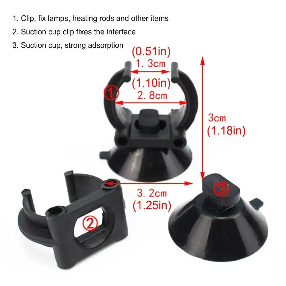 20-Pack Heater Suction Cups Clips for Aquariums