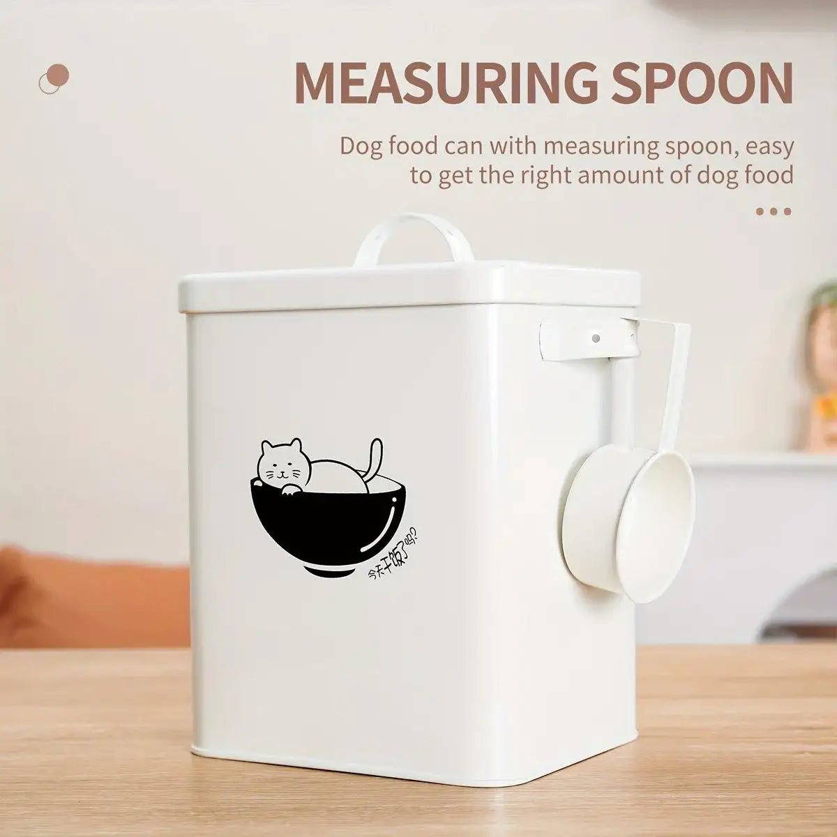 Pet Food Storage Container with Measuring Scoop 6L