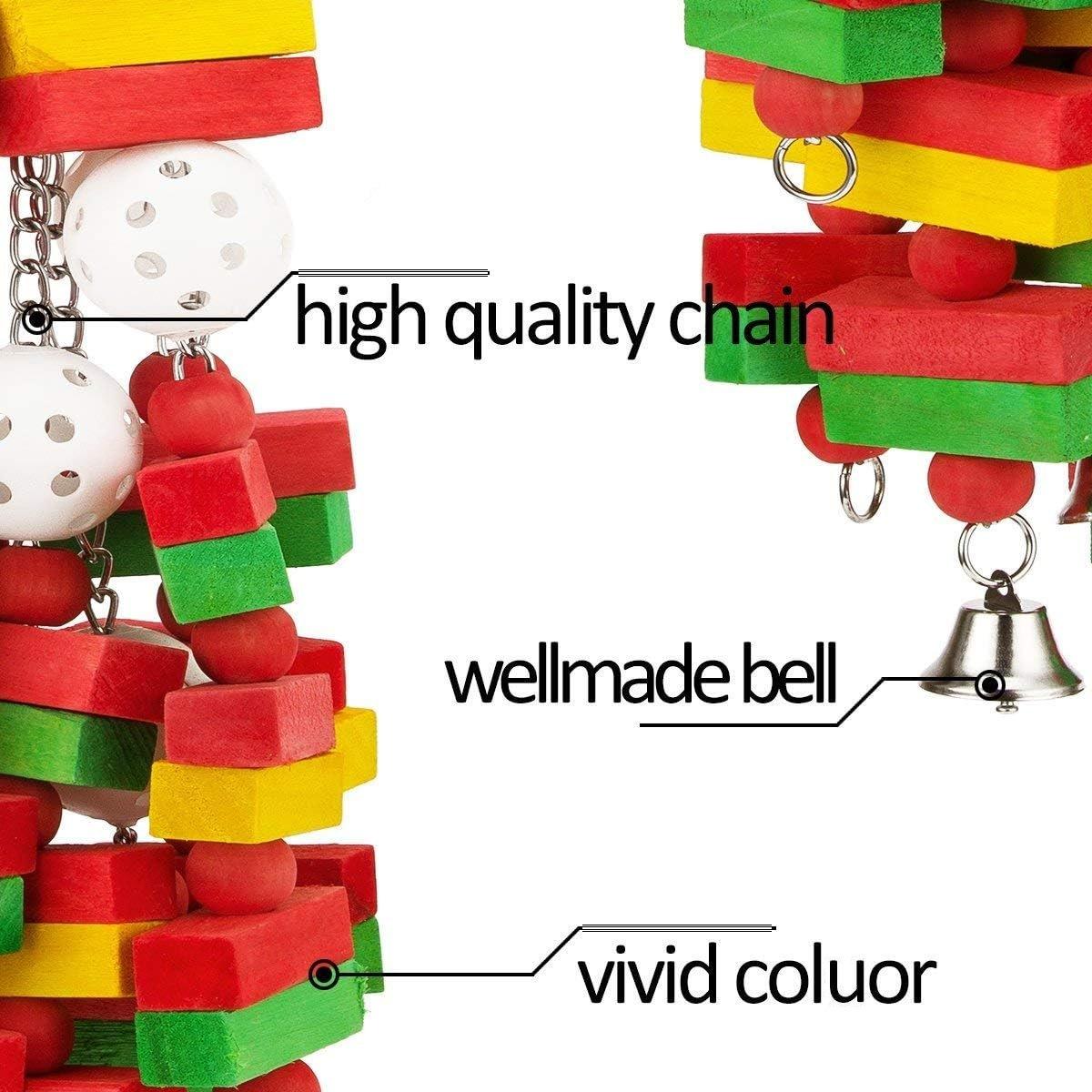Interactive Colorful Wooden Parrot Toy Set