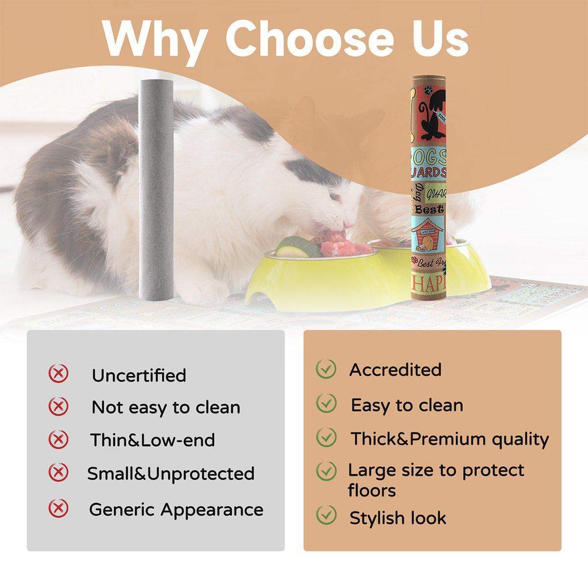 Pet Mat Waterproof Leather Fence Carpet Dog Cat Meal Mat Dog Cage Mat