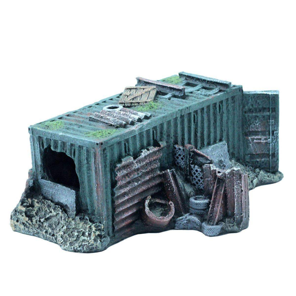 Realistic Aquarium Wreckage Decoration Resin Hiding Spot for Fish & Shrimp