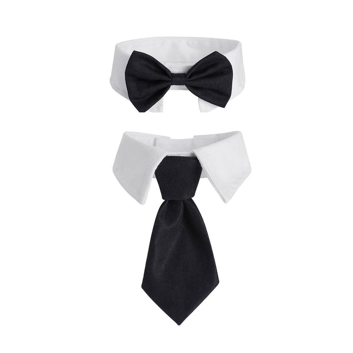 Designer Dog Collars & Designer Cat Collar Set Bow Tie and Necktie Design