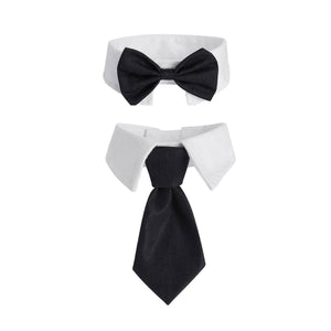 Designer Dog Collars & Designer Cat Collar Set Bow Tie and Necktie Design