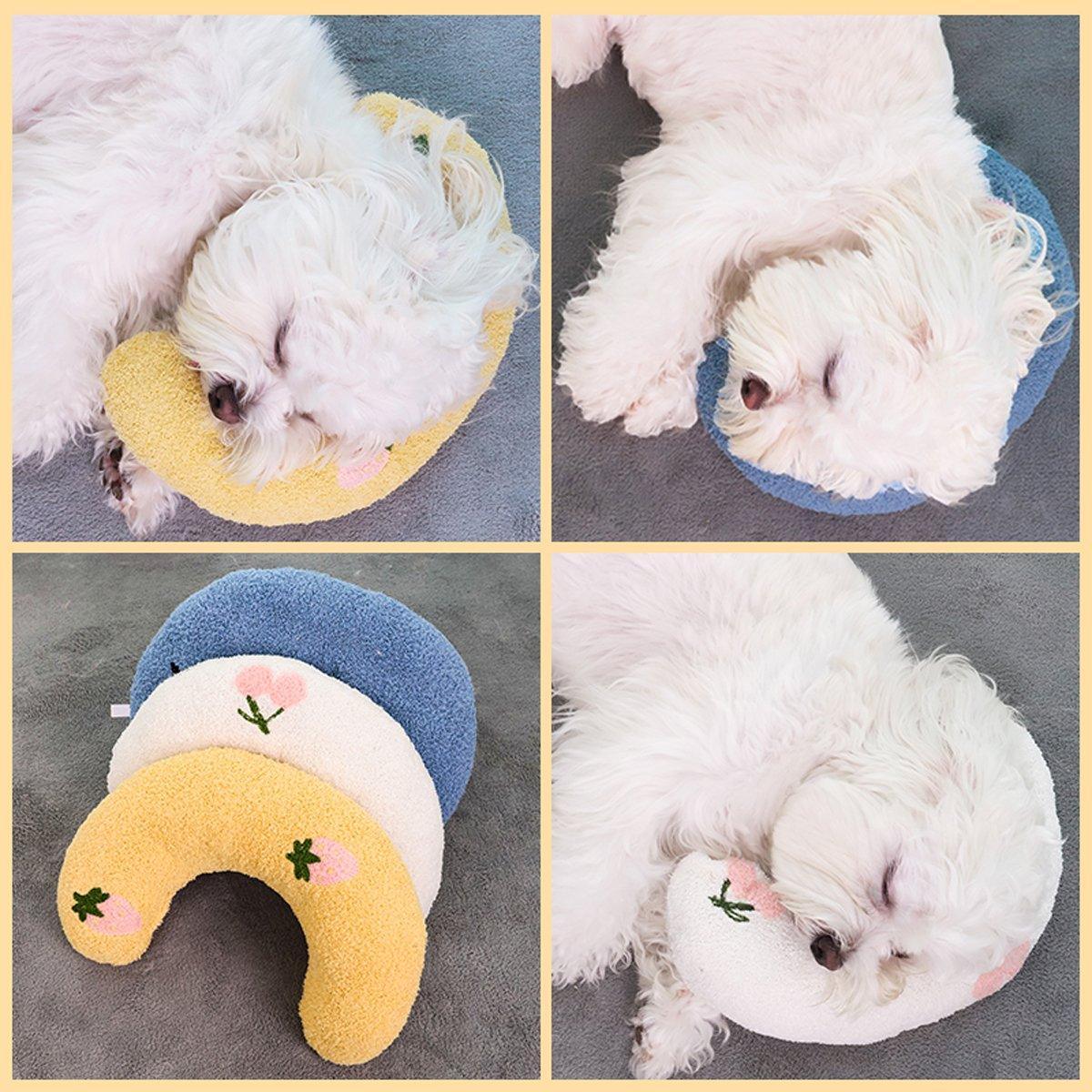 Pet Pillow Dog Cat Sleeping Moon Pillow Small Dog Plush Pillow