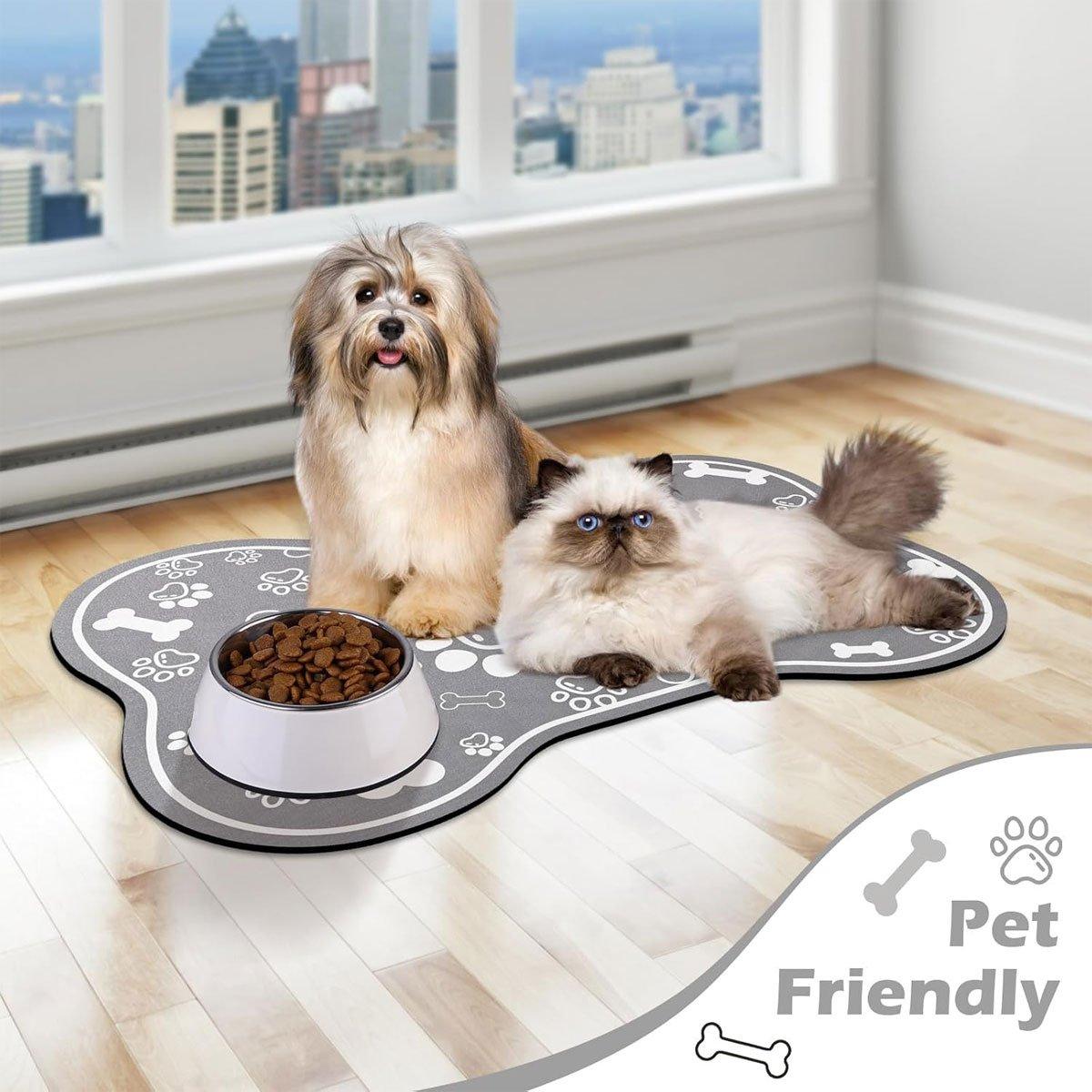 Non-slip Diatom Mud Pet Feeding Mat Absorbent & Dirt-Resistant Dog Placemat