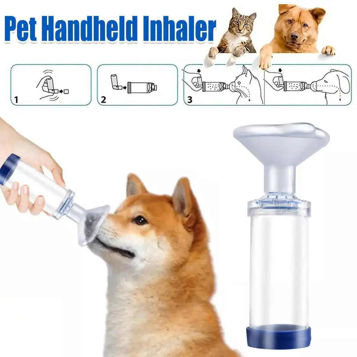 Pet Aerosol Room Cat and Dog Inhaler Mask Handheld Inhaler